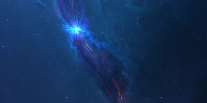 1125x2436 Download 1125x2436 wallpaper blue nebula, space, dark, clouds