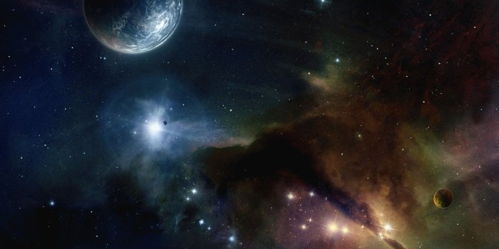 1600x1200 Download 1600x1200 Wallpaper dark nebula behind the planet HD