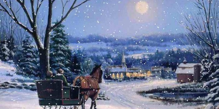 1024x768 animated Christmas Sleigh rides | Fall Sleigh Ride Wallpaper