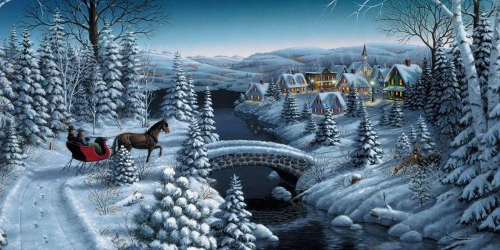 1920x1080 Winter Sleigh Ride Hd | WallpaperFool