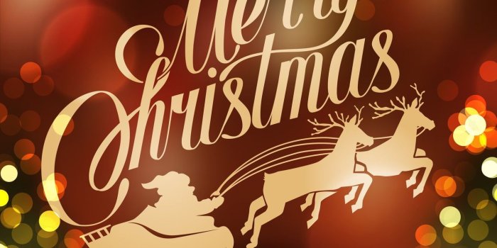 1332x850 Wallpaper holiday, wagon, Santa Claus, deer, Merry Christmas