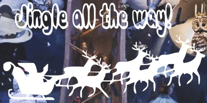 930x930 Jinle All The Way Christmas Running Elk Sleigh Ride Wall Sticker