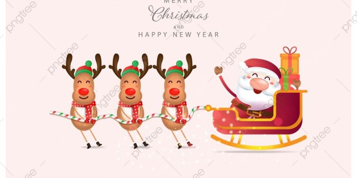 1200x1200 Merry Christmas Background With Santa Riding On A Sleigh, Ornament