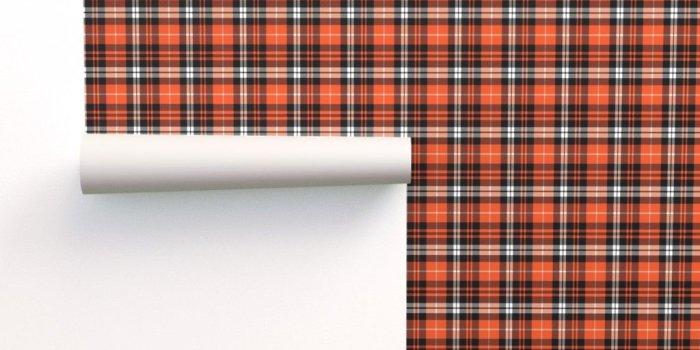 1024x1024 pumpkin fall plaid || orange,black,white - Spoonflower