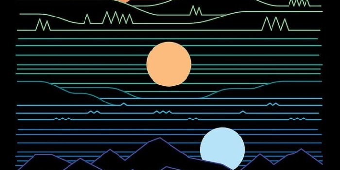 728x1496 HD wallpaper: artwork, abstract, lines, circle, minimalism