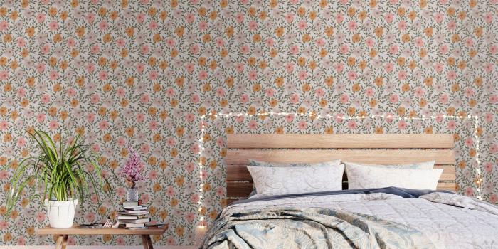 1500x1500 70s Floral Theme Wallpaper by cafelab | Society6