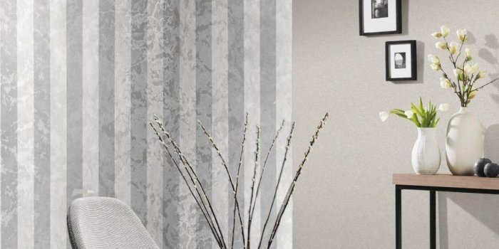 970x970 300062 Striped White Silver Grey Rusted Textured Wallpaper