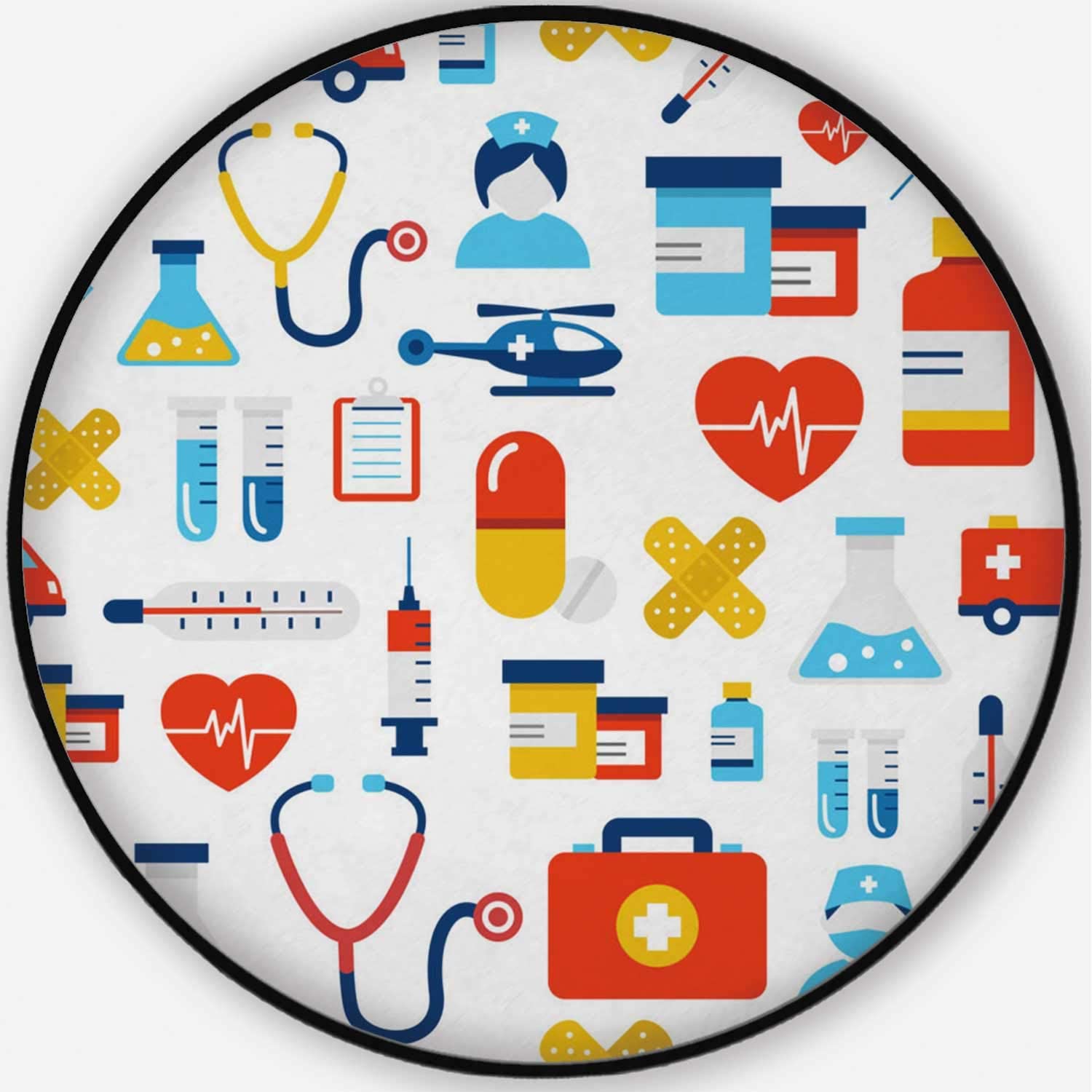 1500x1500 Amazon.com : ALUONI Medical and Healthcare Icons Seamless Pattern