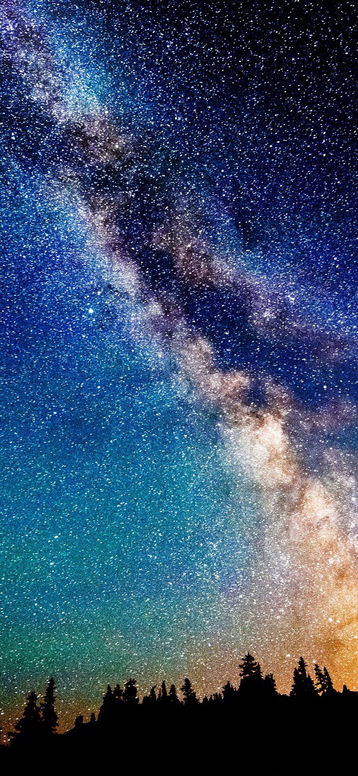 1242x2688 Milky Way, Night, Sky, Stars, Scenery, 4k, 3840x2160, - Space Hd