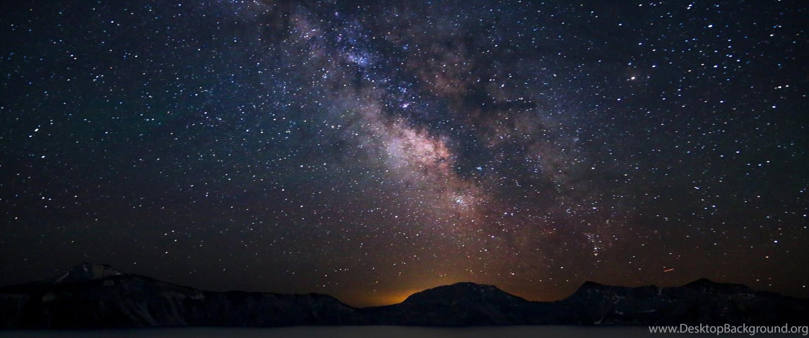 3440x1440 Milky Way & Constellation On The Night Sky Wallpapers :: HD