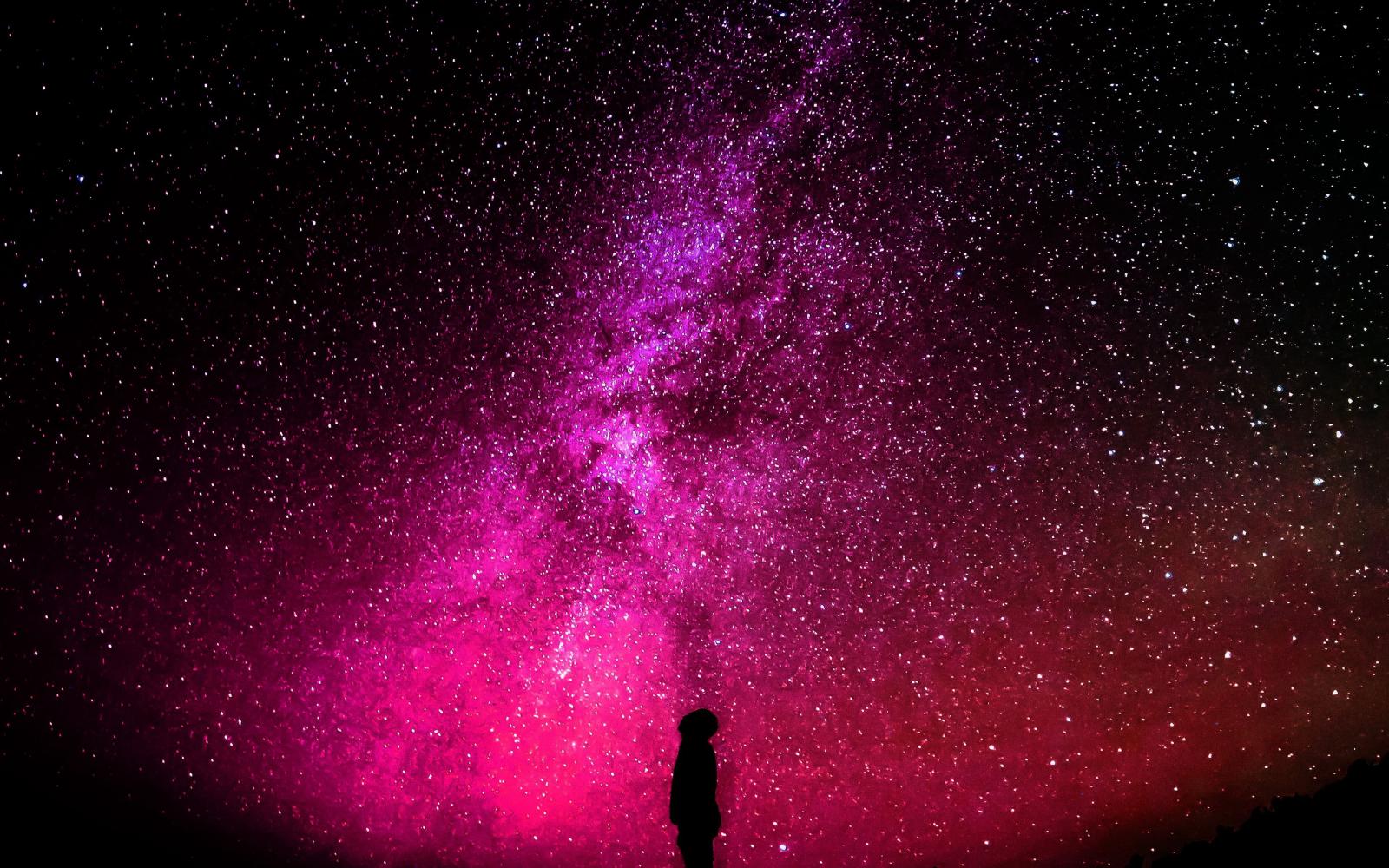 3840x2400 Sky, galaxy, milkyway, space, night, red, HD wallpaper