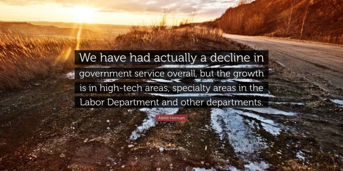 3840x2160 Alexis Herman Quote: “We have had actually a decline in government