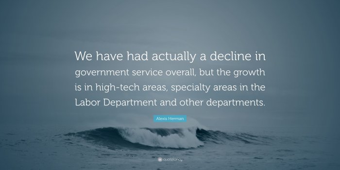 3840x2160 Alexis Herman Quote: “We have had actually a decline in government
