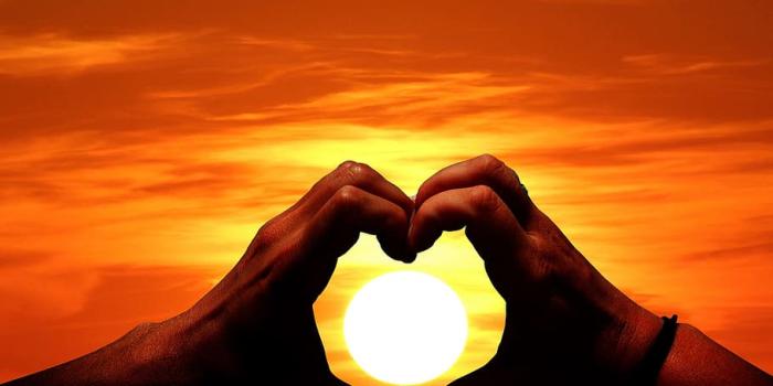910x1034 HD wallpaper: person's heart form hands, sunset, love, shape