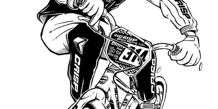 836x1334 Bmx Cartoon art by Cam Small. Inspired by the love of BMX and