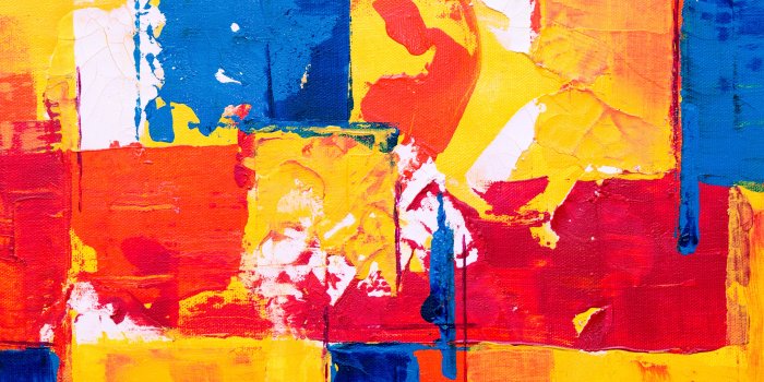 5163x3207 Orange, Red, And Blue Abstract Painting - Abstract Art Wallpaper