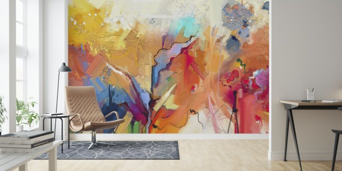2000x850 Colorful Abstract Painting – wall murals online – Photowall