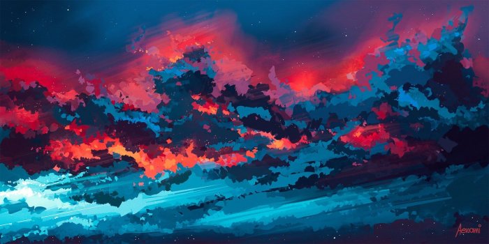 1920x960 Abstract painting, artwork, Aenami HD wallpaper | Wallpaper Flare
