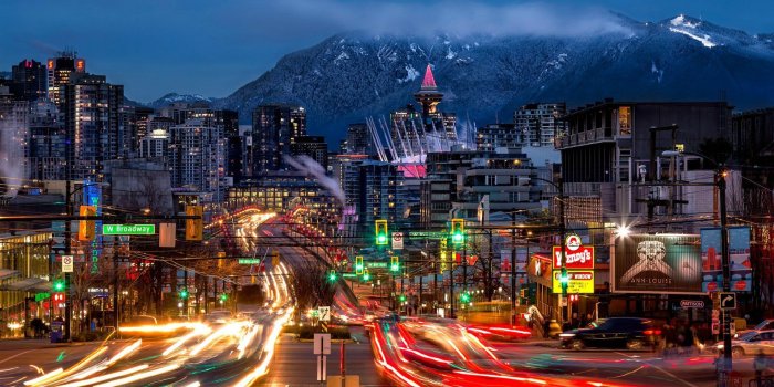 1920x1080 Night City of Vancouver Canada HD wallpaper