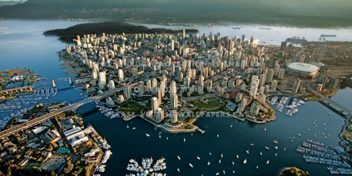 1920x1080 spectacular aerial view of vancouver city