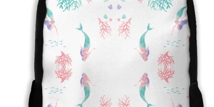 979x1176 Amazon.com: Oswz Watercolor Mermaids Wallpaper Travel Backpack