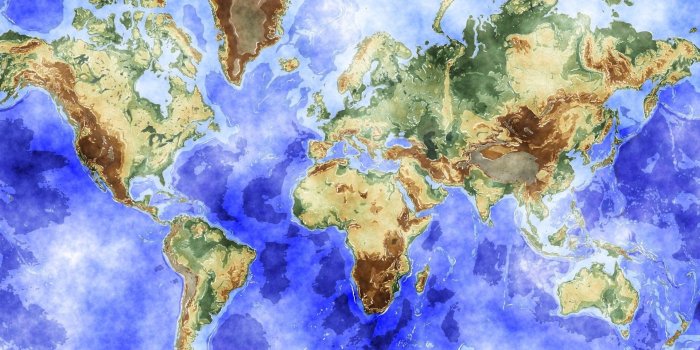 1920x1080 World Map Wallpaper - Watercolor Desktop Backgrounds, Download