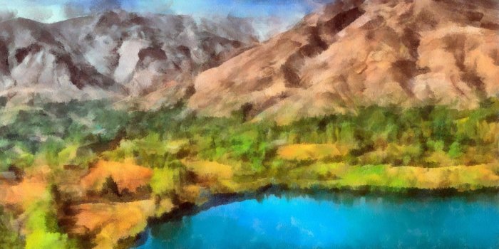 1920x1200 Ovan Lake Wallpaper DAP Watercolor - Free wallpapers