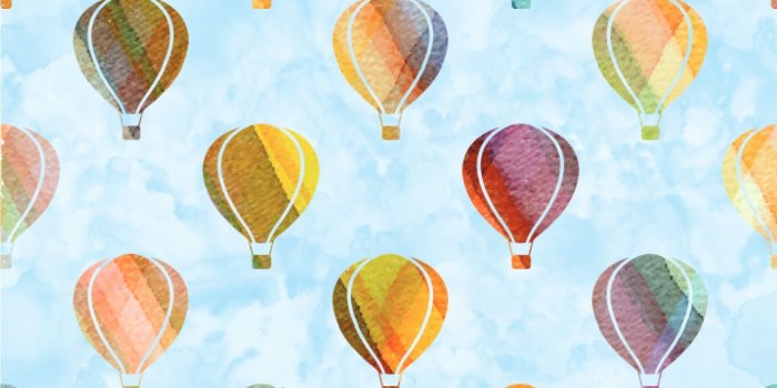 1500x1500 Watercolor Hot Air Balloons Wallpaper & Surface Covering