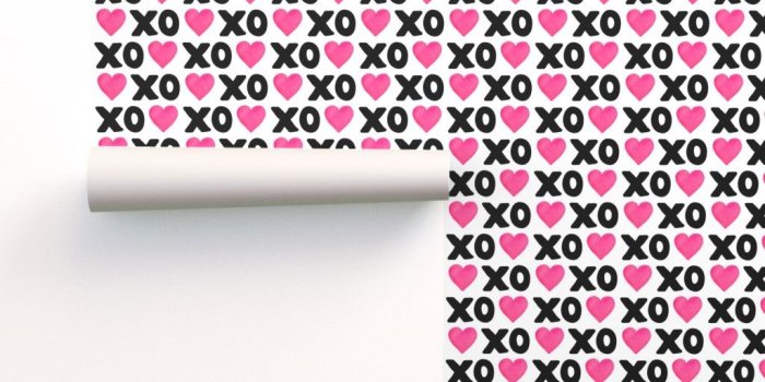 1024x1024 XOXO Heart - B&W on Isobar by heatherhightdesign | Roostery Home Decor
