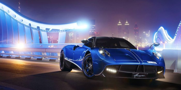 1920x1080 Full HD Wallpaper pagani huayra dubai sports car highway luxury