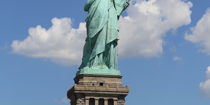 910x1365 HD wallpaper: lady, liberty, statue, dom, symbol, america, usa