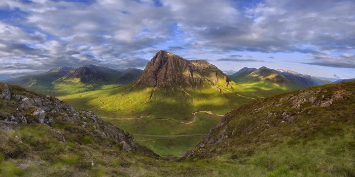 6172x3299 Aerial photography of mountains, highlands, scotland HD wallpaper