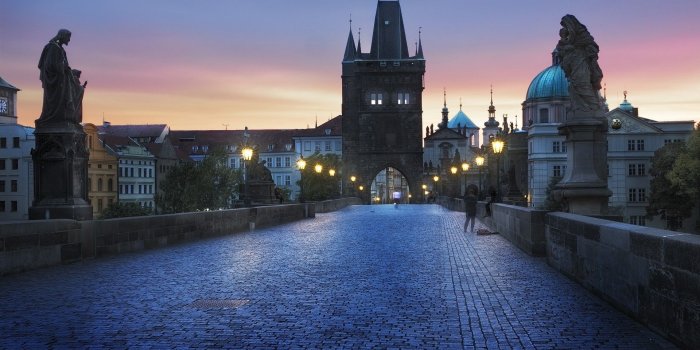 1920x1200 landscape, City, Prague, Sunrise, Lantern, Tower, Building