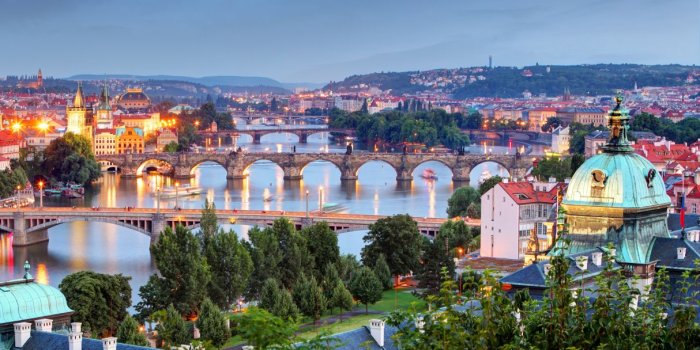 1214x700 Prague Czech Republic Houses Rivers Bridges Cities wallpaper