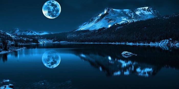 1920x1200 River landscape Nature sea mountain moon snow water - Phone wallpapers
