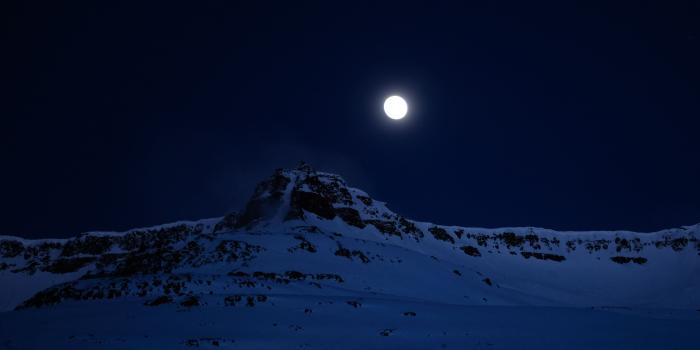3500x2215 Mountain Covered With Snow Moon 4k, HD Nature, 4k Wallpapers