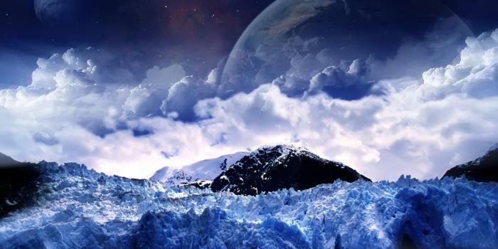 2560x1920 2560x1920 Moon Clouds Snow & Lake desktop PC and Mac wallpaper
