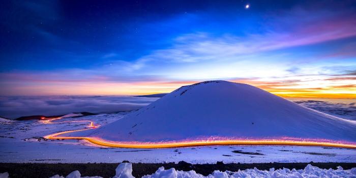 2048x1365 4500987 #long exposure, #snow, #road, #Moon, #sunset, #light