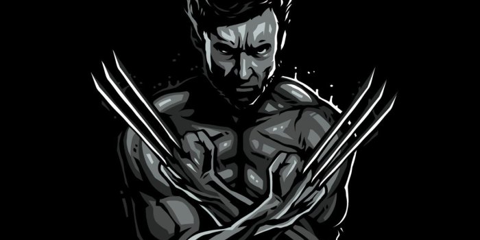 1280x2120 Logan, bw, wolverine, superhero, x-men, minimal, 1280x2120