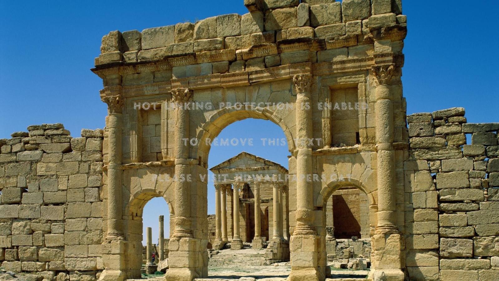 1920x1080 tunisia roman ruins africa old architecture