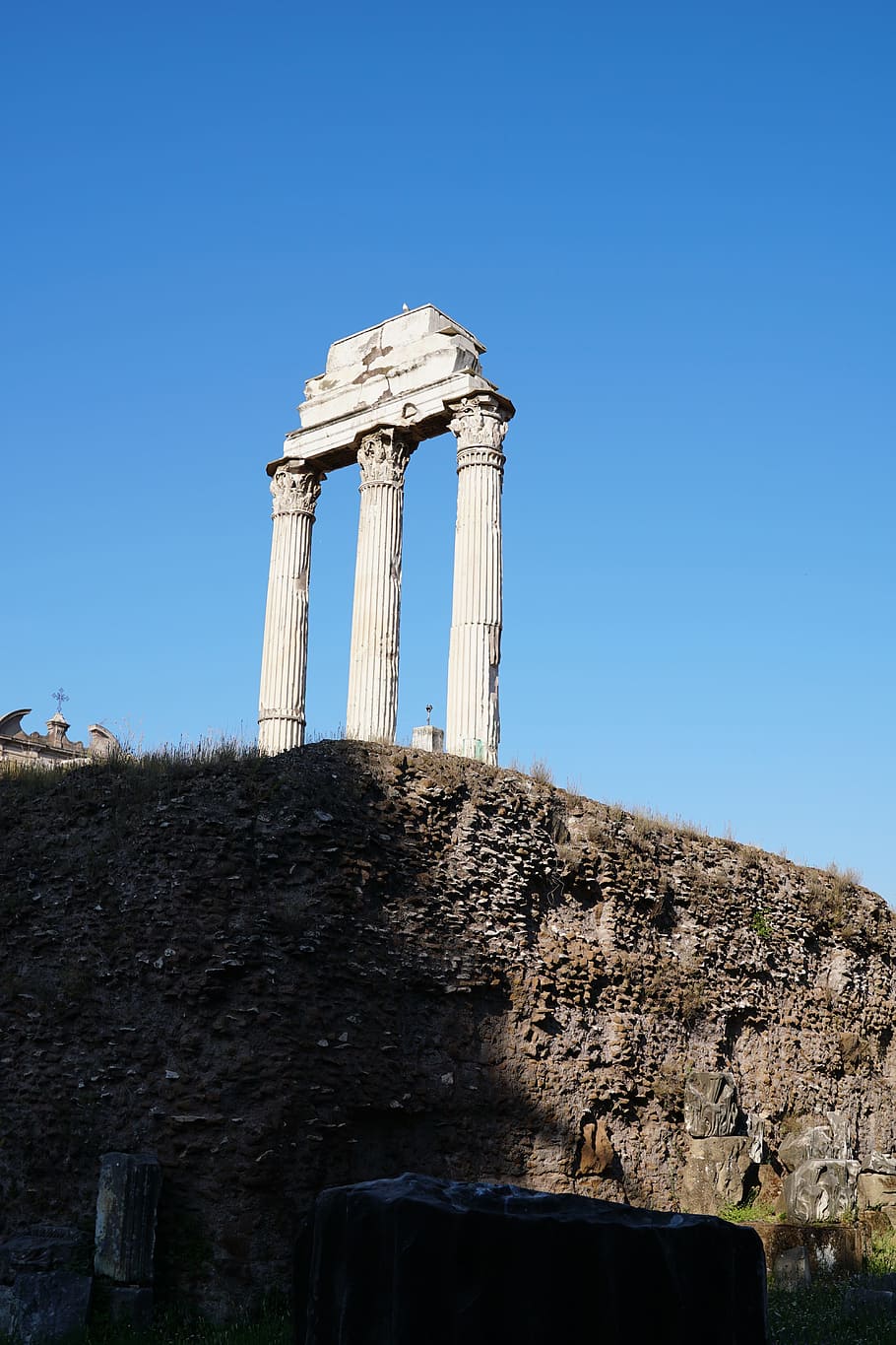 910x1365 HD wallpaper: roman, ruins, architecture, sky, built structure