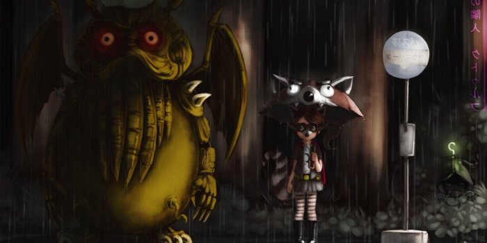 1600x971 My Neighbor Totoro, Fan Art, Cthulhu, Studio Ghibli, Artwork