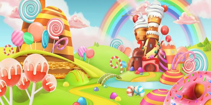 1417x992 Candyland Rainbow Sweet Candy Photo Wallpaper Art Wall Mural Pre