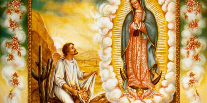 1622x1102 Catholic Wallpaper - Virgen De Guadalupe Con Juan Diego