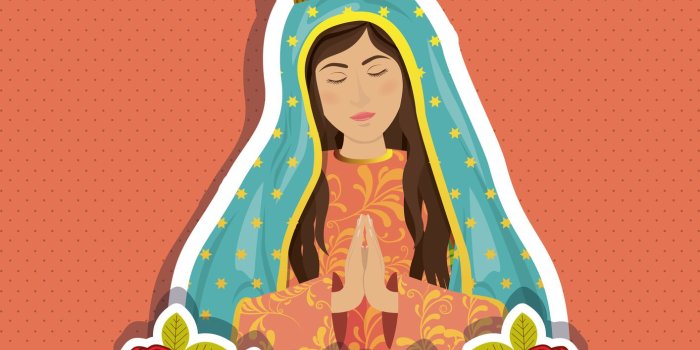1414x1414 Unique Wallpaper: Virgen de Guadalupe - Ilustración Vectorial