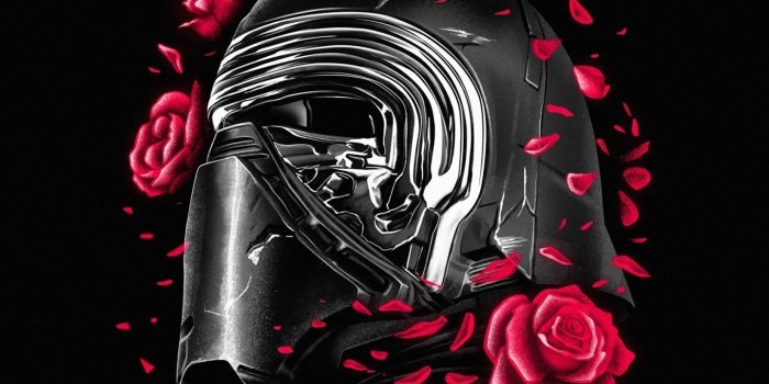 1440x2560 1440x2560 Kylo Ren, helmet and roses, Star Wars, minimal wallpaper