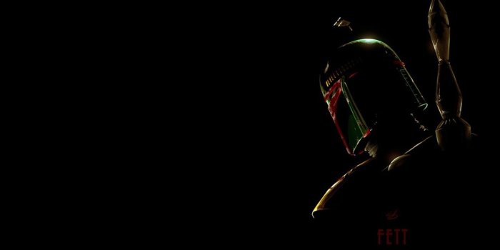 1332x850 Wallpaper the dark background, Star Wars, art, helmet, Boba Fett