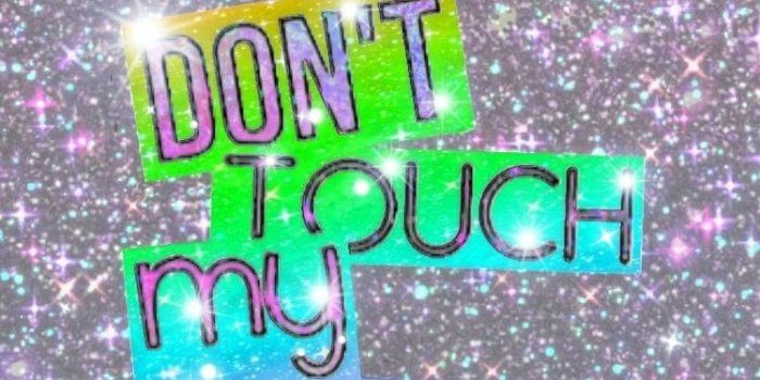 750x1334 Don't Touch My Phone, made by me #lockscreen #glitter #sparkles