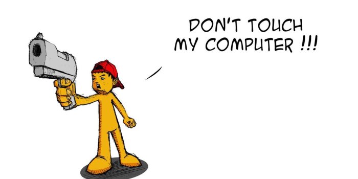 1600x900 Comedy Wallpaper Px, - Don T Touch My Computer Hd - 1600x900