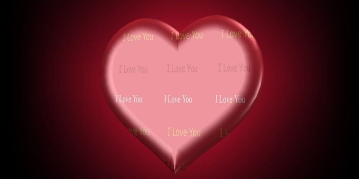 1024x768 Desktop Wallpapers » 3D Backgrounds » I Love You Red Heart » www